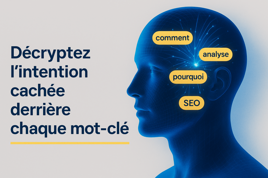 Answerthepublic IA analysant visuellement des mots-clés flottants à l’intérieur d’une tête humaine numérique en mesh, symbolisant la révélation des intentions de recherche.