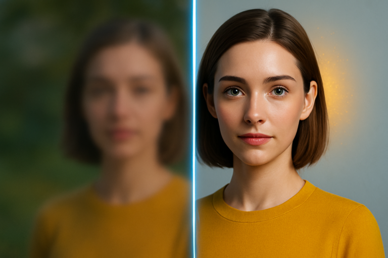 IA agrandir image sans perte de qualité, illustrant la technologie d'amélioration visuelle.