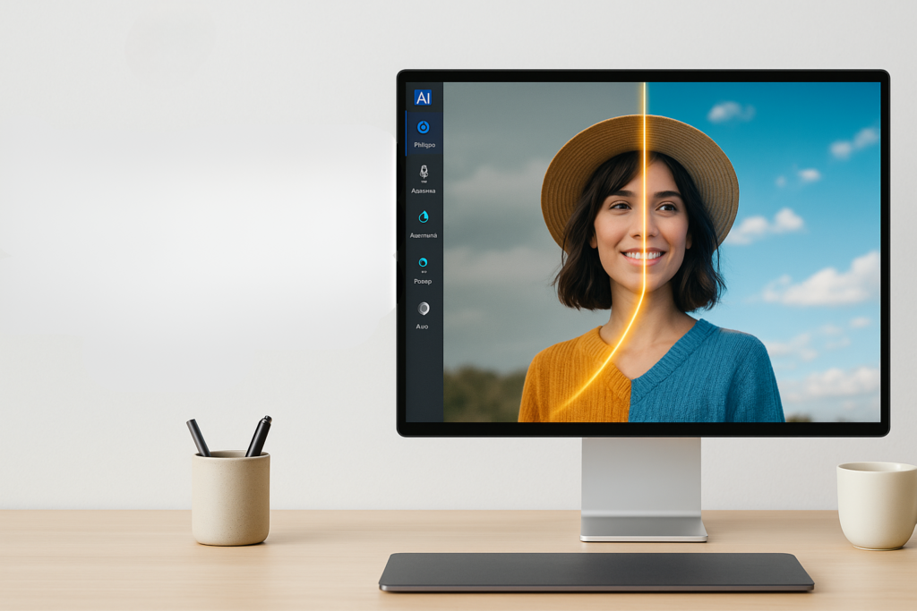 IA modification photo gratuit : interface d'un outil d'édition d'images simple et accessible.