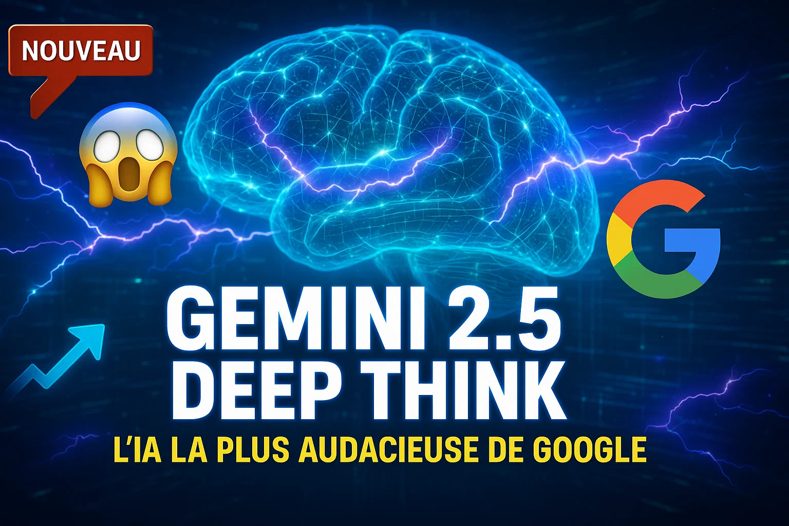 Gemini 2.5 Deep Think : nouvelle IA révolutionnaire de Google avec cerveau numérique futuriste et performances record