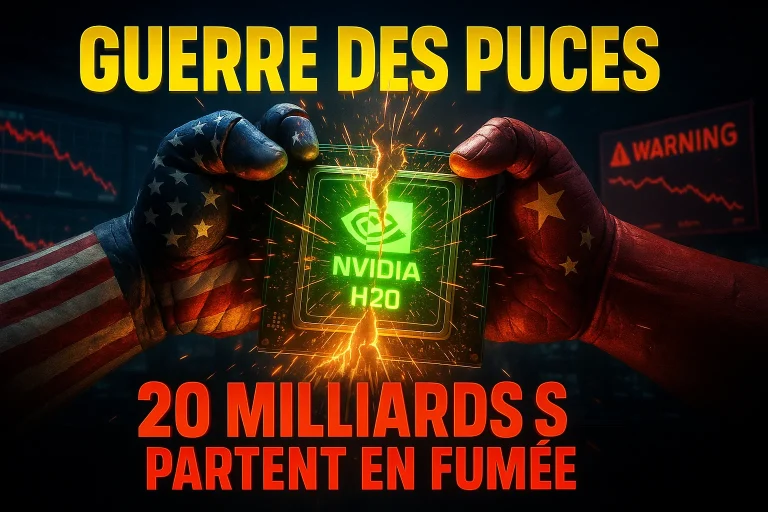 Conflit NVIDIA-Chine sur les puces H20 : processeur déchiré entre drapeaux US et chinois, 20 milliards de pertes en jeu