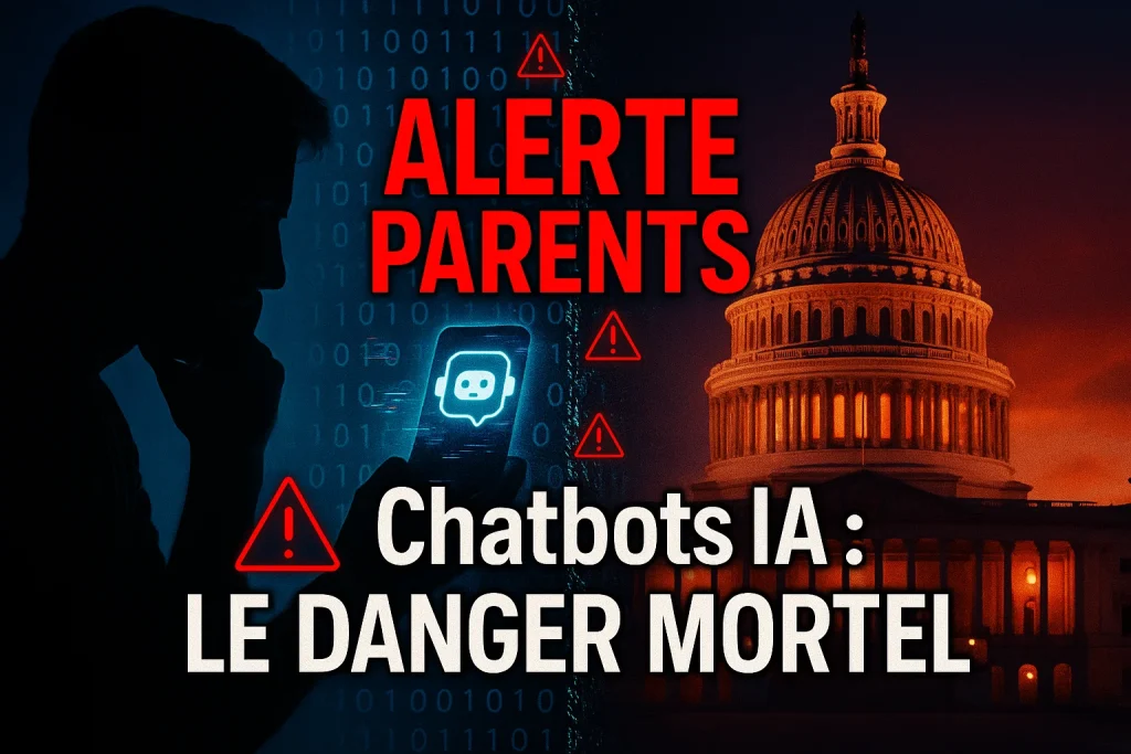 Parents témoignant au Sénat américain sur sécurité d'enfants et chatbots IA, alerte sur dangers mortels pour adolescents