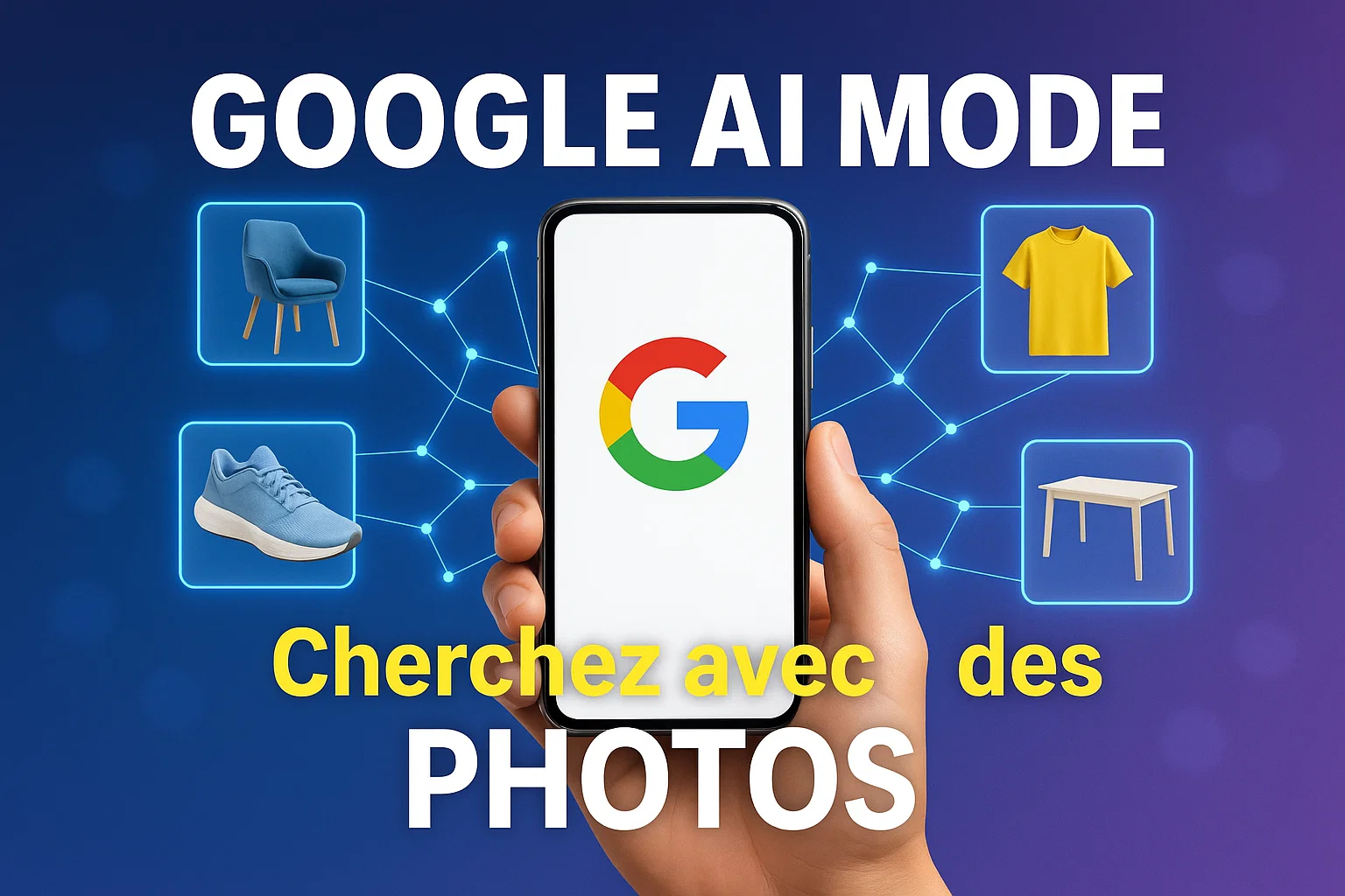 Google AI Mode et recherche visuelle permet de chercher des produits avec des photos plutôt qu'avec des mots depuis septembre 2025