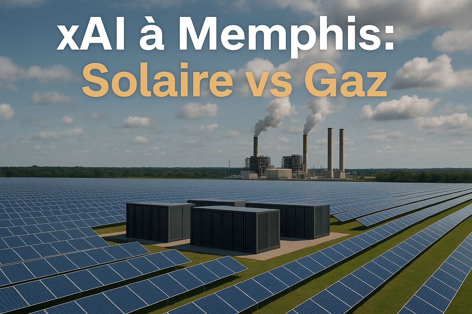 Découvrez comment la ferme solaire de xAI à Memphis couvre 2 % des besoins du site. Promesse verte ou simple greenwashing ? Analyse complète.