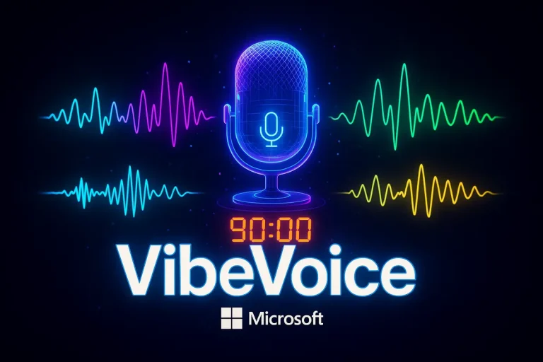 VibeVoice Microsoft synthèse vocale : 90 minutes d&rsquo;audio IA
