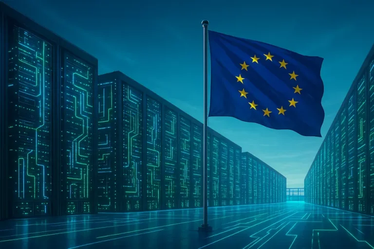 Découvrez comment l'Europe investit 20 milliards d'euros pour construire des gigafactories d'IA et réduire sa dépendance aux USA et à la Chine.