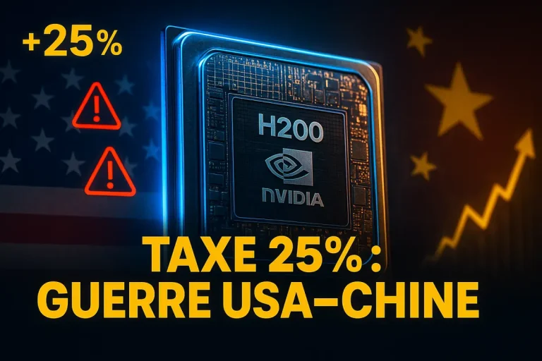 Tarifs douaniers américains sur les puces IA soit +25% contre la chine