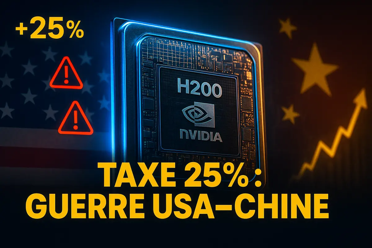 Tarifs douaniers américains sur les puces IA soit +25% contre la chine