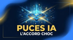 Illustration d'une puce IA symbolisant l'accord stratégique Puces IA Europe.