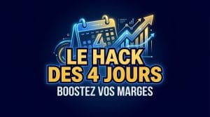 Illustration d'un calendrier tech montrant le lien entre IA et semaine de 4 jours pour vos marges.