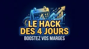 Illustration d'un calendrier tech montrant le lien entre IA et semaine de 4 jours pour vos marges.