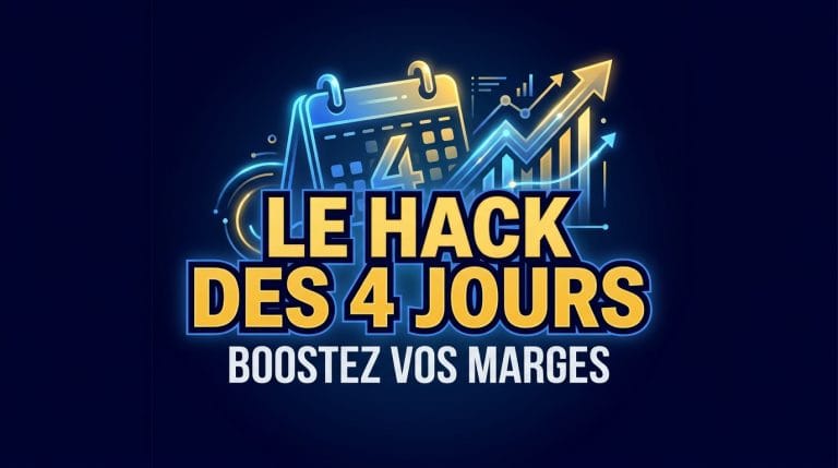 Illustration d'un calendrier tech montrant le lien entre IA et semaine de 4 jours pour vos marges.